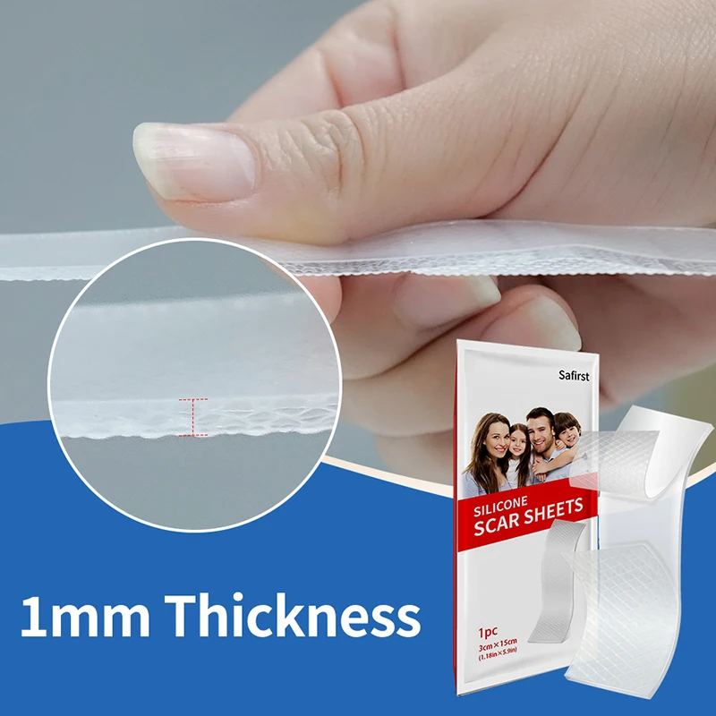 1Pcs Scar Patches Remove Silicone 1mm Gel Treatment Patch Burn Wounds Efficient Surgery Scar Tape Transparent Skin Repair