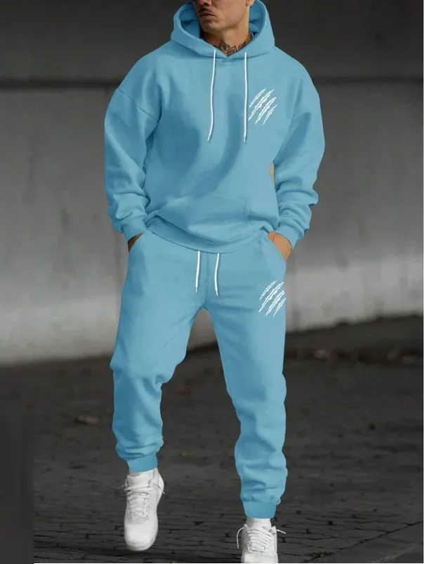 بلوزات وسراويل بغطاء للرأس مطبوعة للرجال والنساء،...