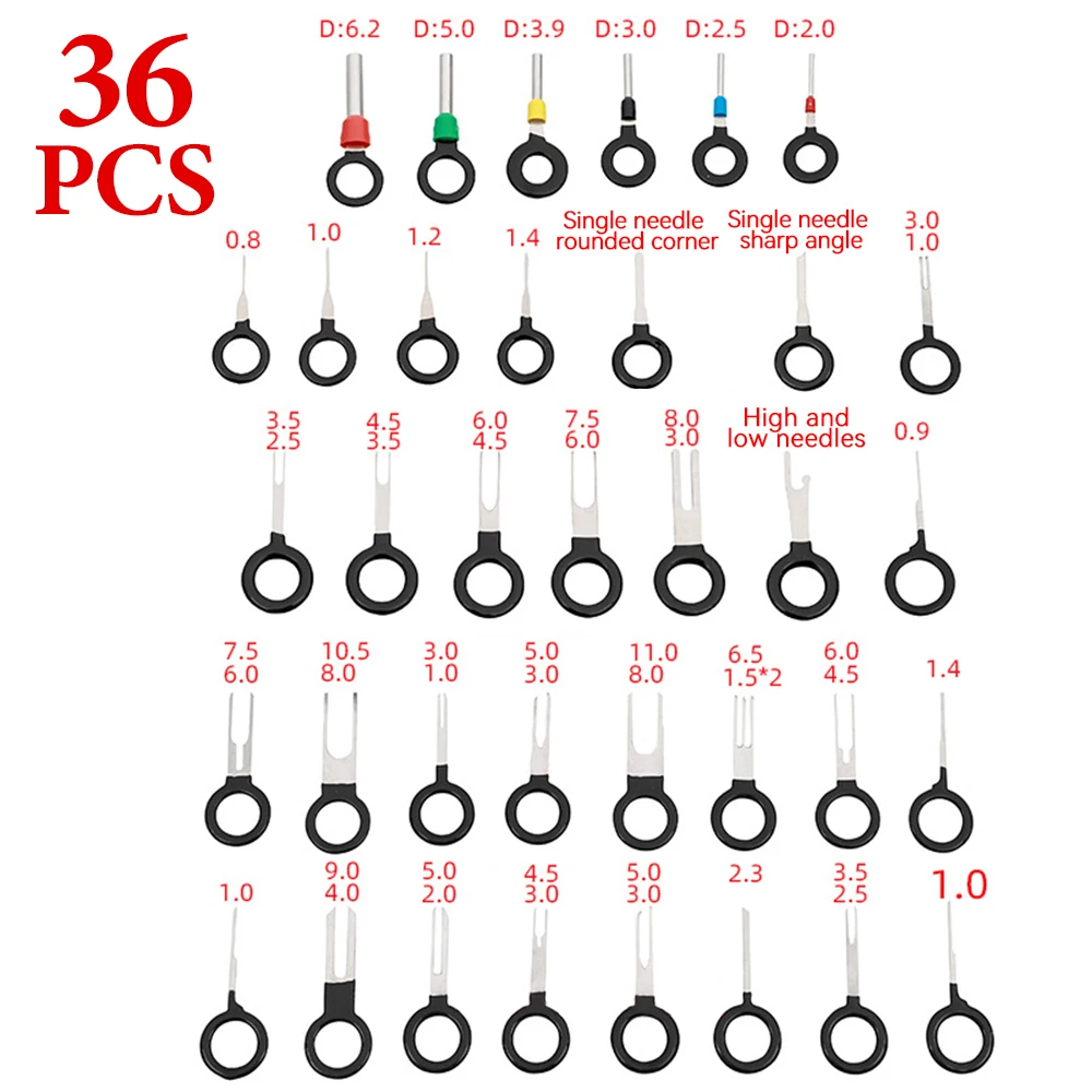 

Automotive Plug Terminal Removal Tool Electrical Wire Crimp Split Connectors Pin Extractor Kit Keys for Car Repair Take Out Pins
