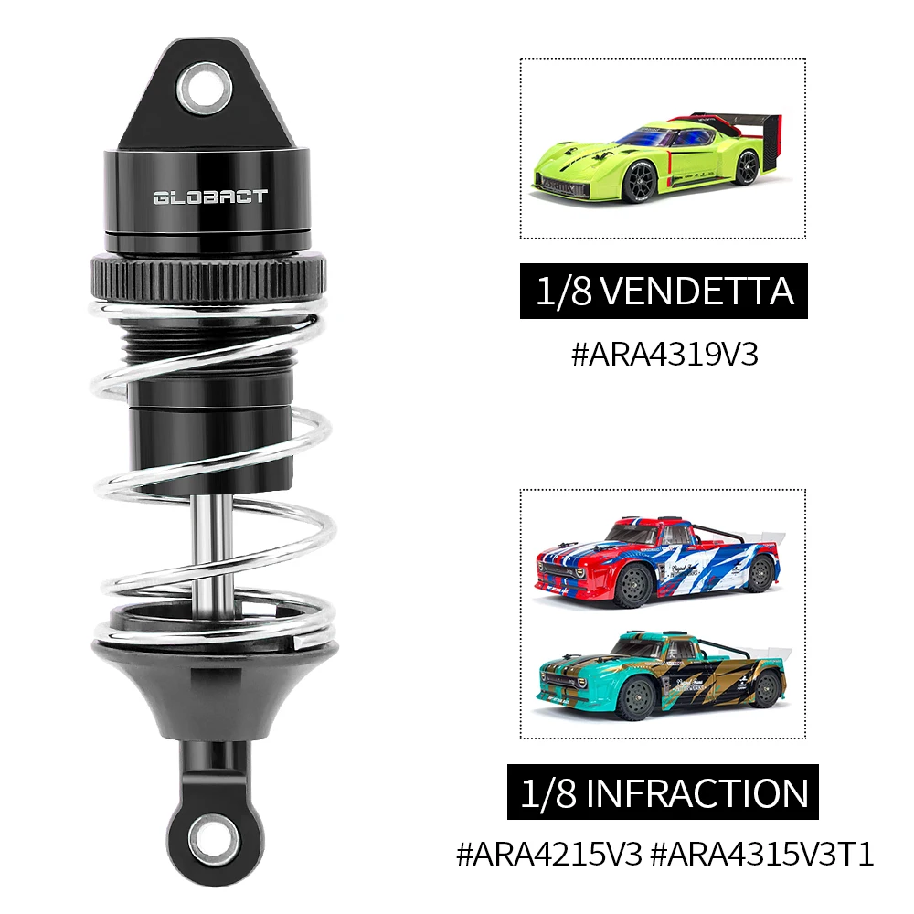 Amortisseurs RC 1/8 Métal pour ARRMA INFRACTION VENDETTA ARA330701