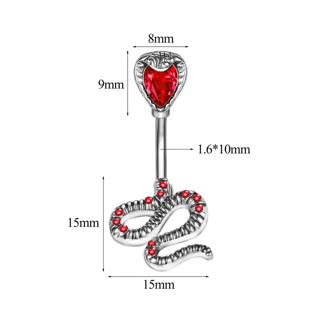 AOEDEJ-14G-1PC-Gothic-Snake-Na