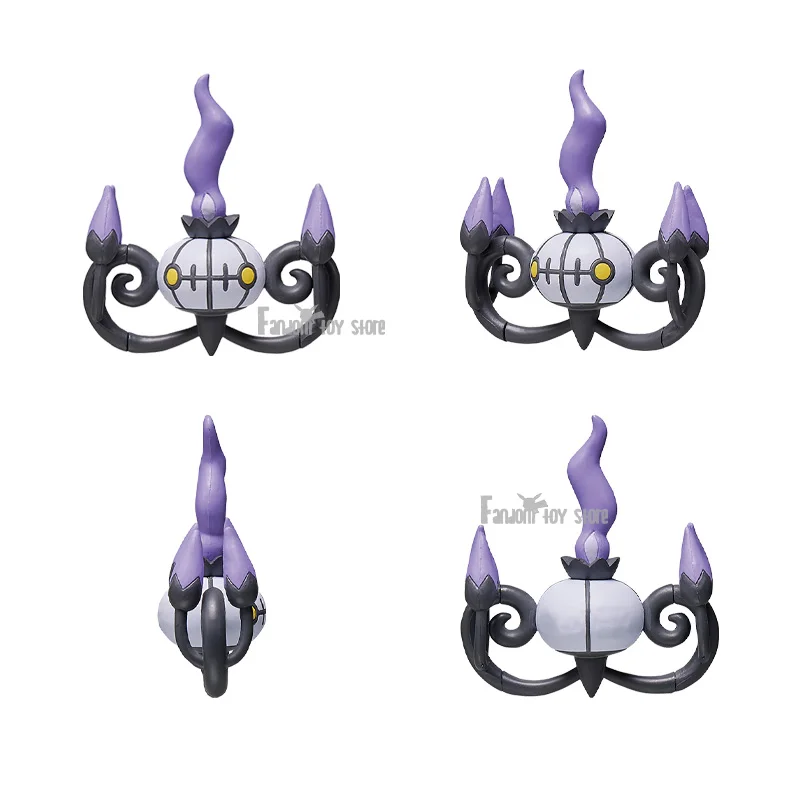 Figurine Pokémon Tomy Moncolle – Lugulabre / Chandelure – Occasion Comme Neuve