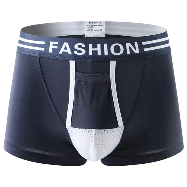 Fashioin Men's Underwear Scrotum Support Bag Function U Convex Pouch  Separated Boxers Male Gay Boxers Brief