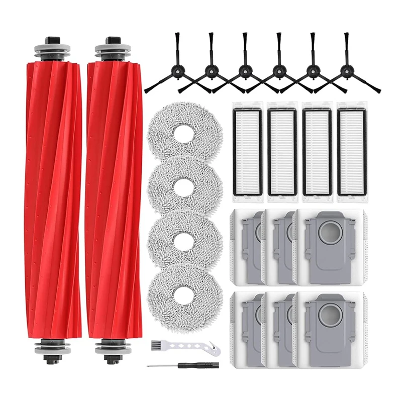 Replacement Parts For Roborock Q Revo, Q Revo Vacuum Cleaner, Accessories Kit Main Brushes,Hepa Filters,Side Brushes
