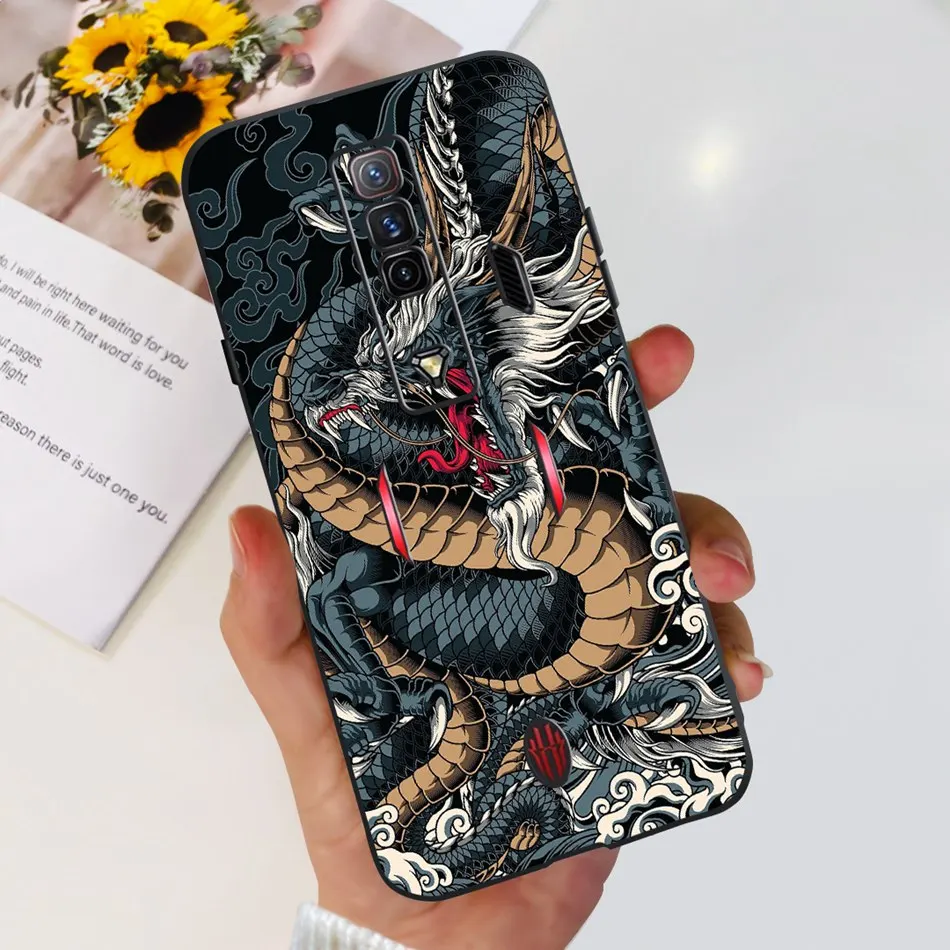 Fashion Cool Pattern Black Silicone Phone Case for ZTE Nubia Red Magic Series