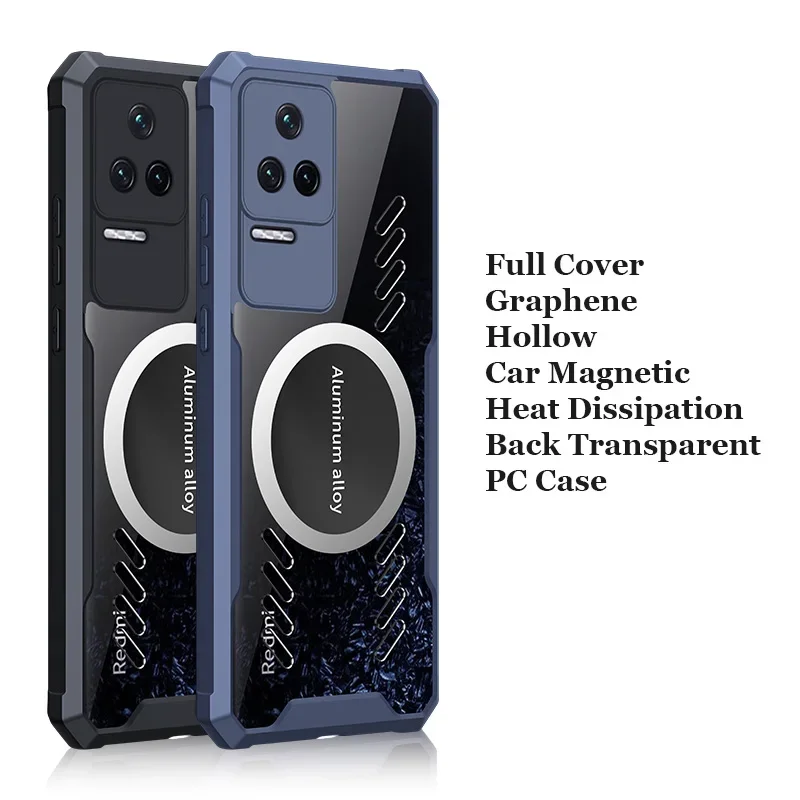 Custodia in PC con dissipazione del calore in grafene per Xiaomi Poco F6 X6 F5 F4 F3 GT Pro Custodia protettiva anti-caduta traspirante e rinfrescante_voghion.com