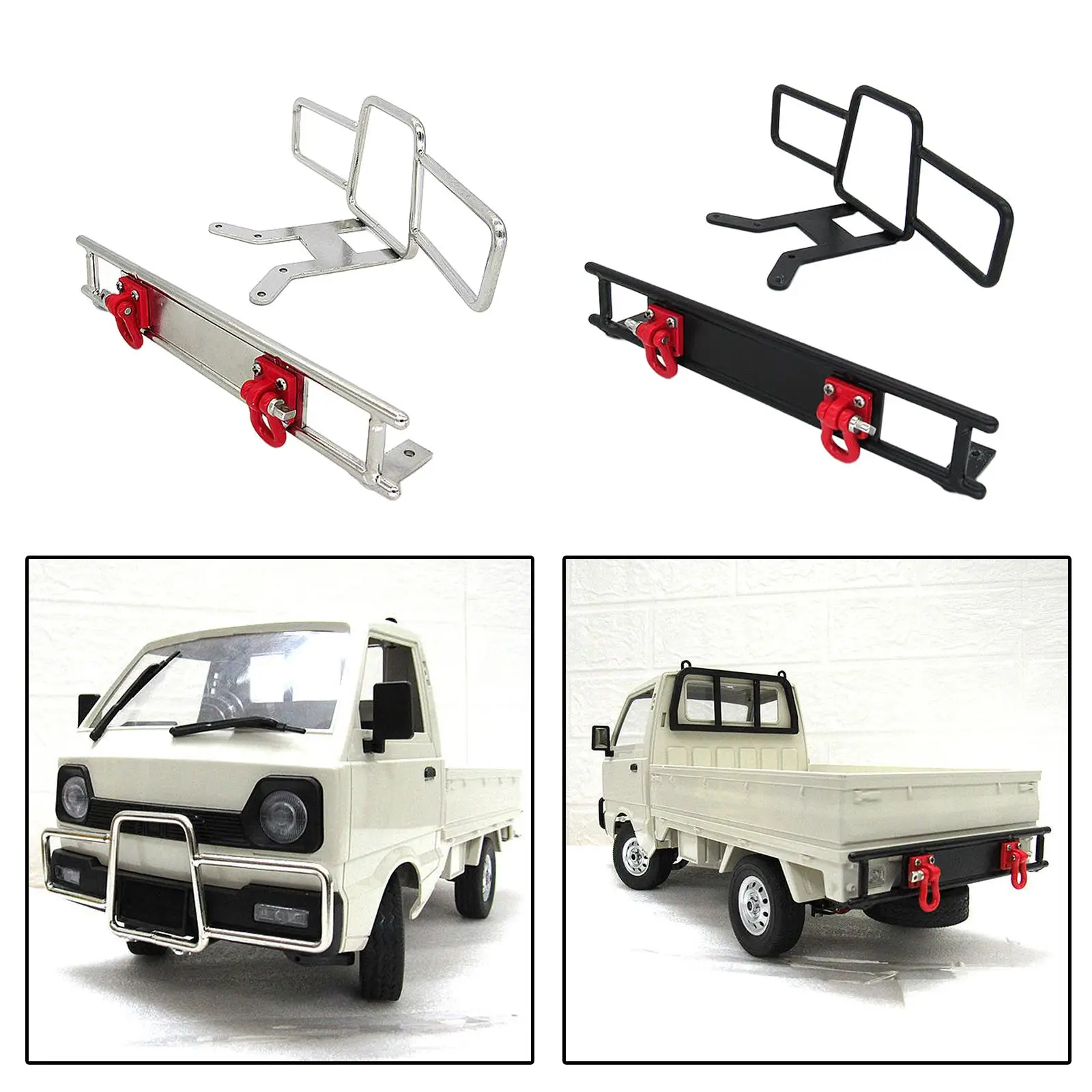 Front Rear Bumper Protector Guard Anti-collision Mount for WPL D12 1/10 RC 3