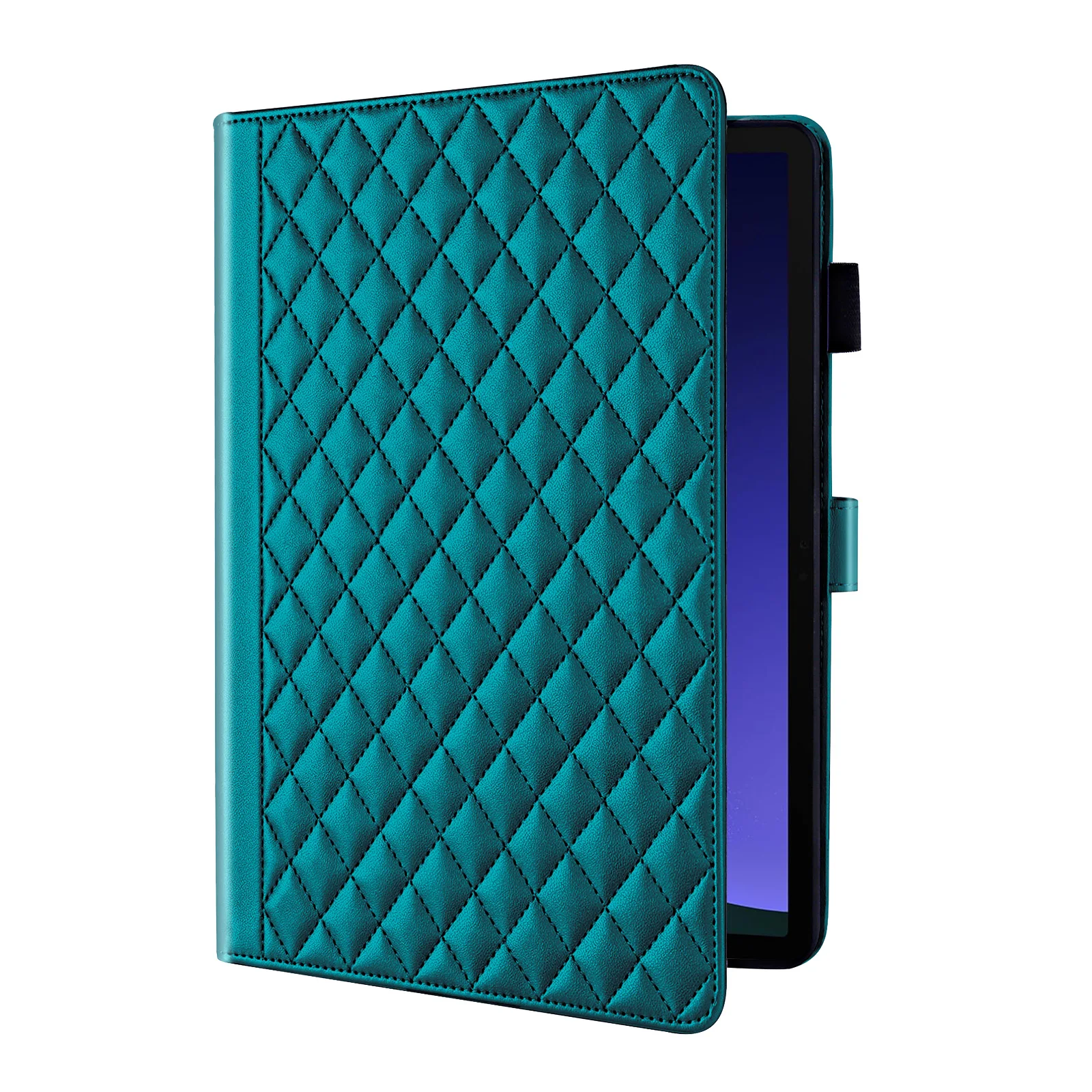 3D Plaid PU Leather Stand Tablet Case