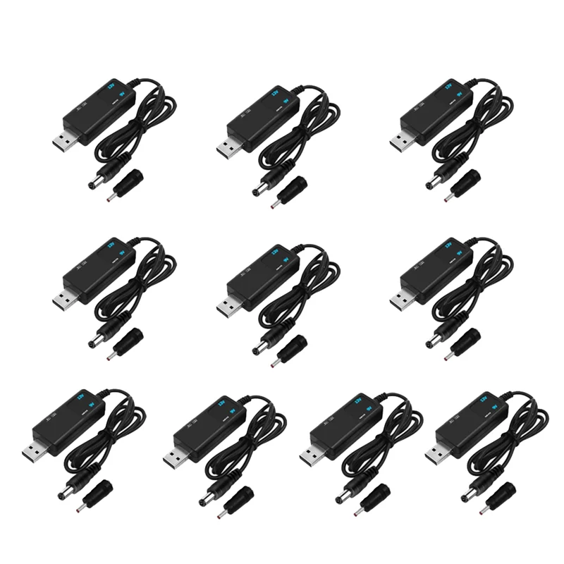 

10Pcs USB DC 12V 9V Power Cable for Route Charge WIFI Adapter Wire USB Boost Module Converter Via Powerbank USB Adapter