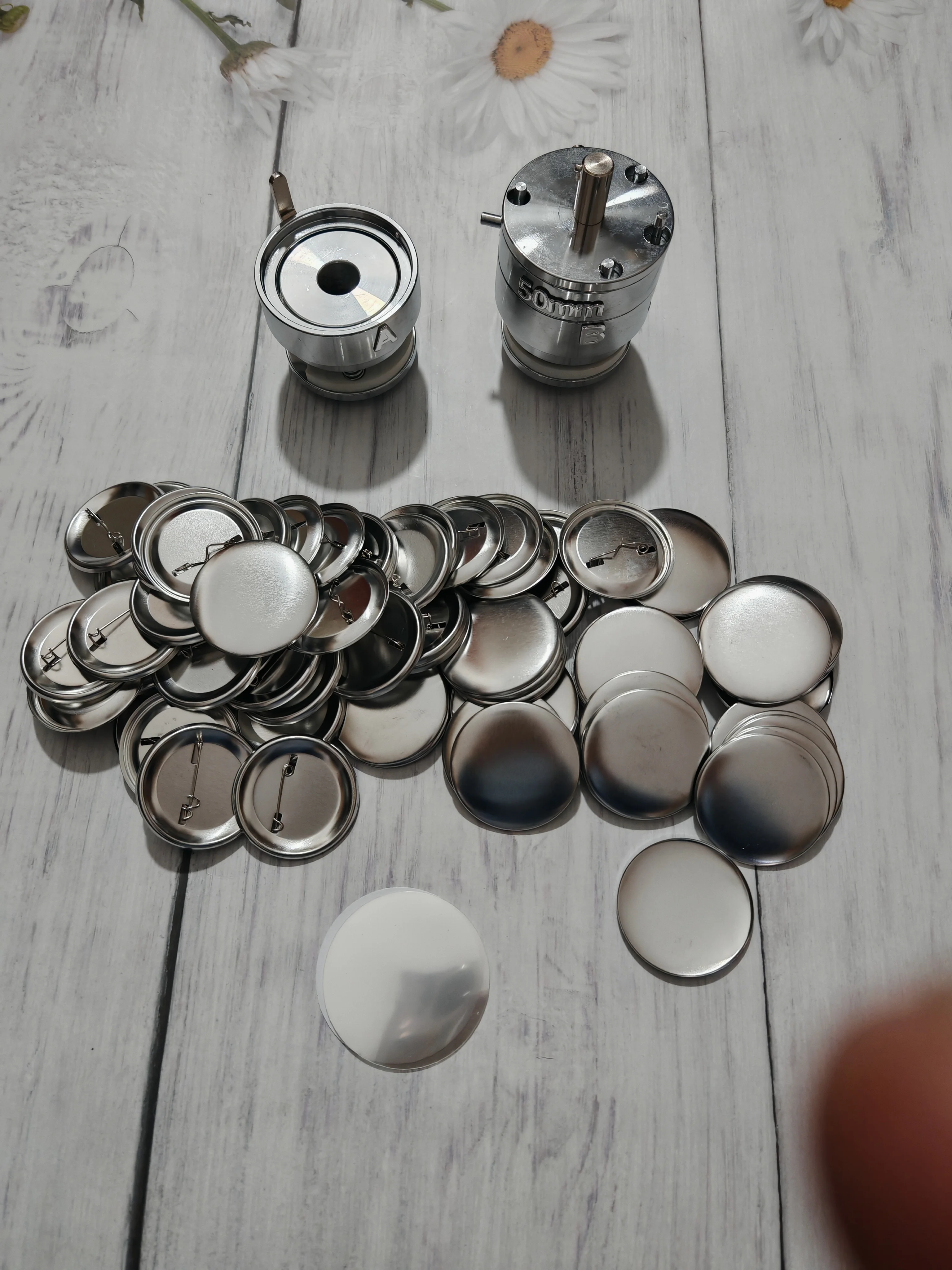 Round 2" 50mm Interchangeable Die Mould for New Pro Badge Machine Button Maker both Fit N3&N4 Button Machine
