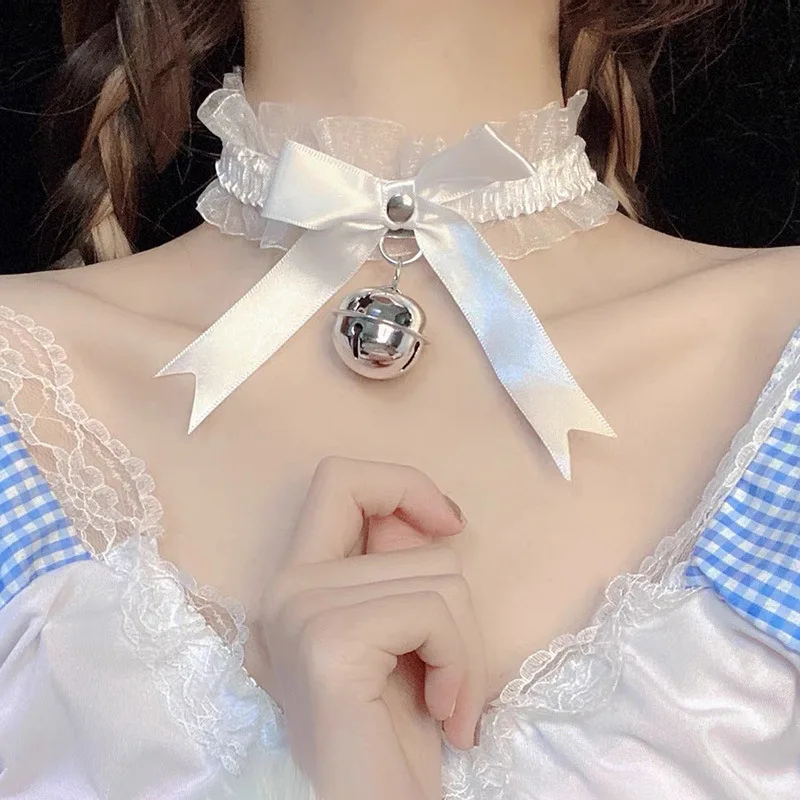 Lolita Velvet Choker Necklace with Bells Hip Hop Jewelry Chain