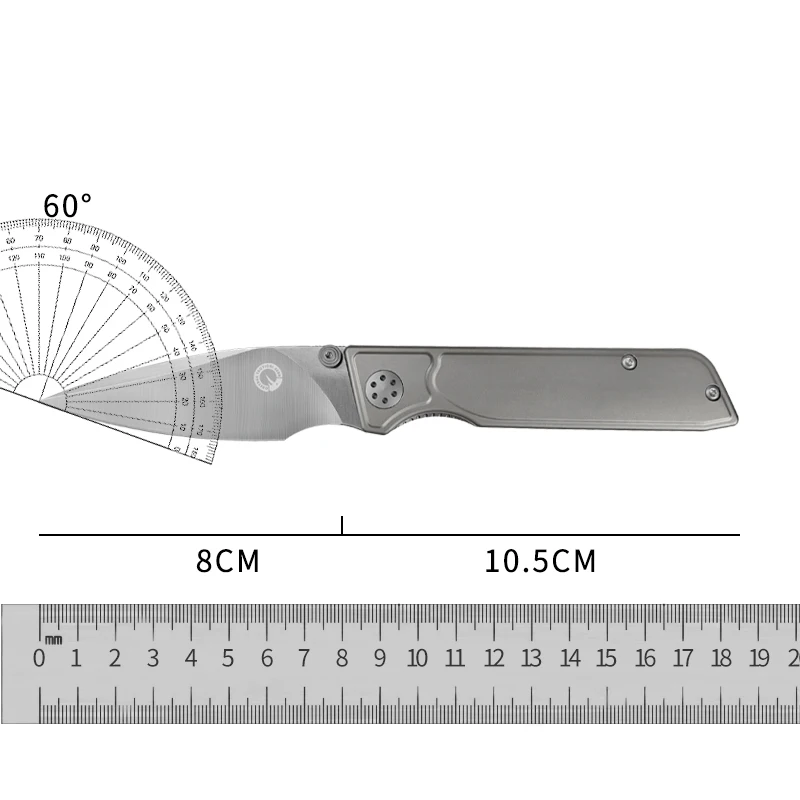 CRETACE KNIVES DUKE SERIES N690 FOLDING BLADE TC4 TITANIUM KNIFE High End Collection EDC Self Defense Folding Blade Pocketknife 6