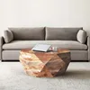 33-Inch Diamond Shape Acacia Wood Coffee Table with Smooth Top, Natural Brown 3