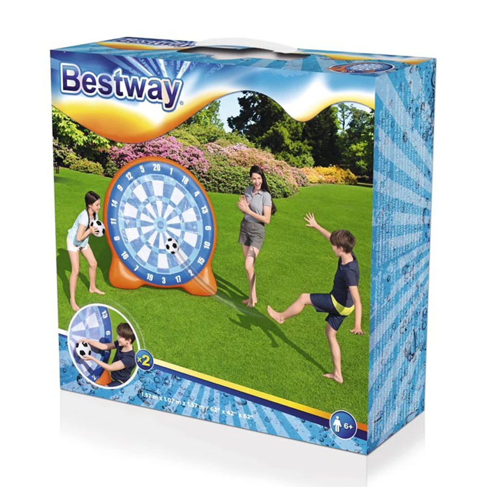 mini 1.6m H Inflatable Dart Board Soccer Game PVC Inflatable Football Shooting Dart Board With Air bump for kids 5