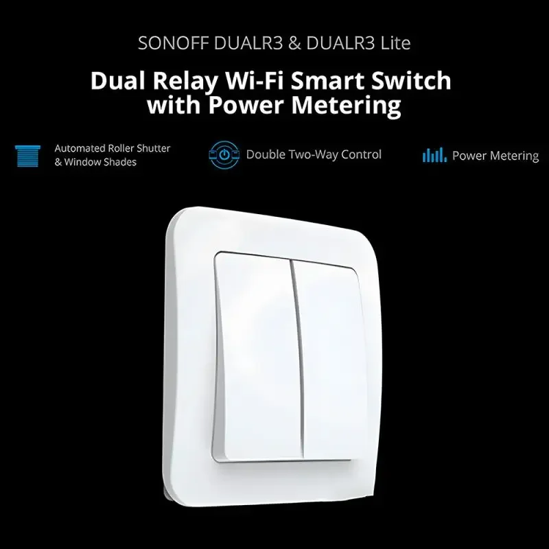 SONOFF DUAL R3 Lite Dual Relay Module DIY MINI Smart Switch 2-Way Control Timing EWeLink Alexa Google Smart Home 1-5PCS
