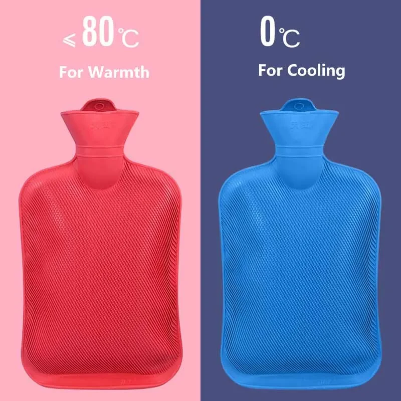 Botella de agua caliente de inyección de agua portátil con cubierta, calentador de manos, bolsa de agua caliente de goma Natural duradera para