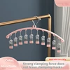 Stainless Steel Clothes Drying Hanger Windproof Clothing Rack 10 Clips Sock Laundry Airer Hanger Underwear Socks Holder Hangers 5