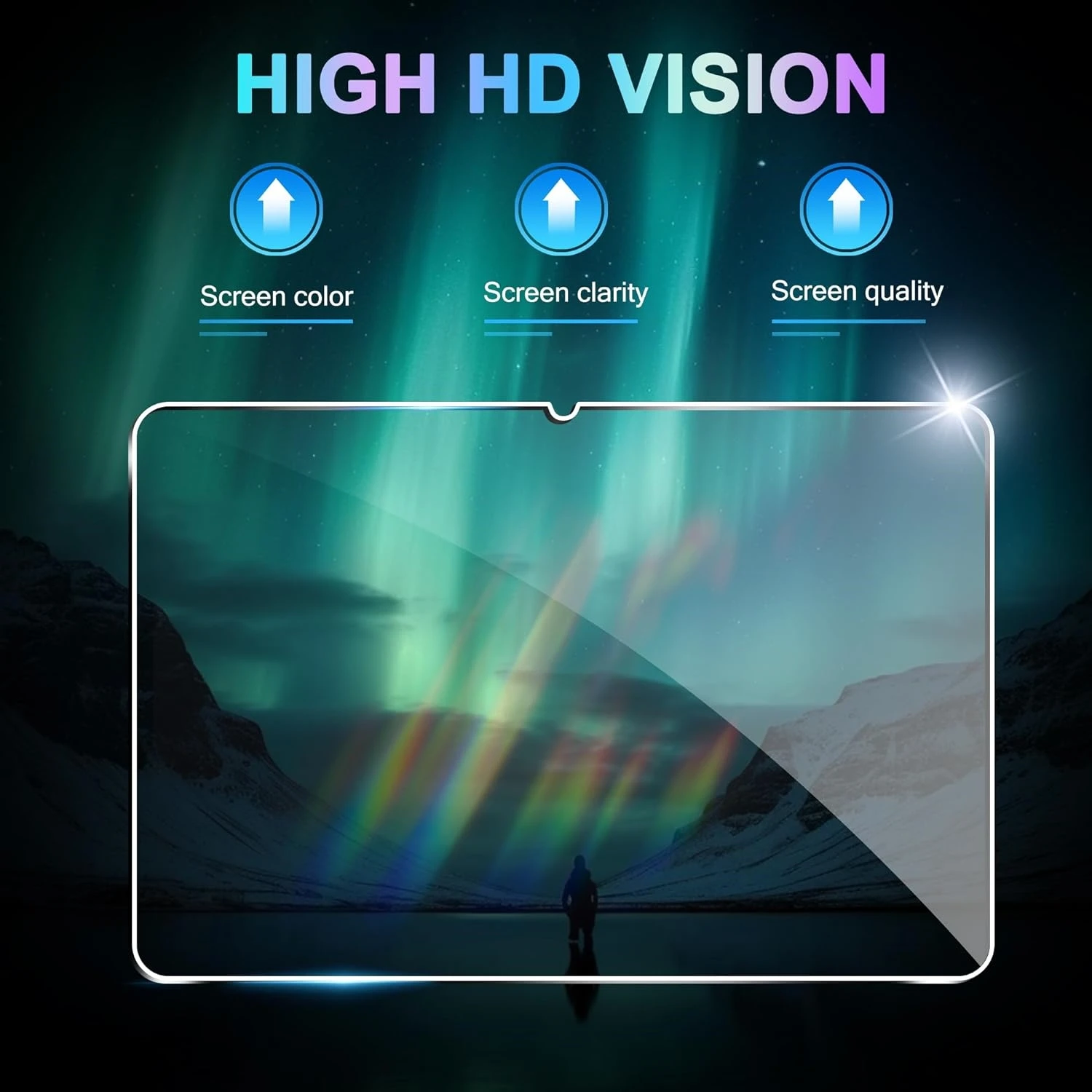 Tempered Glass Screen Protector for 13.2-inch Tablet - Anti-Scratch HD Protective Film
