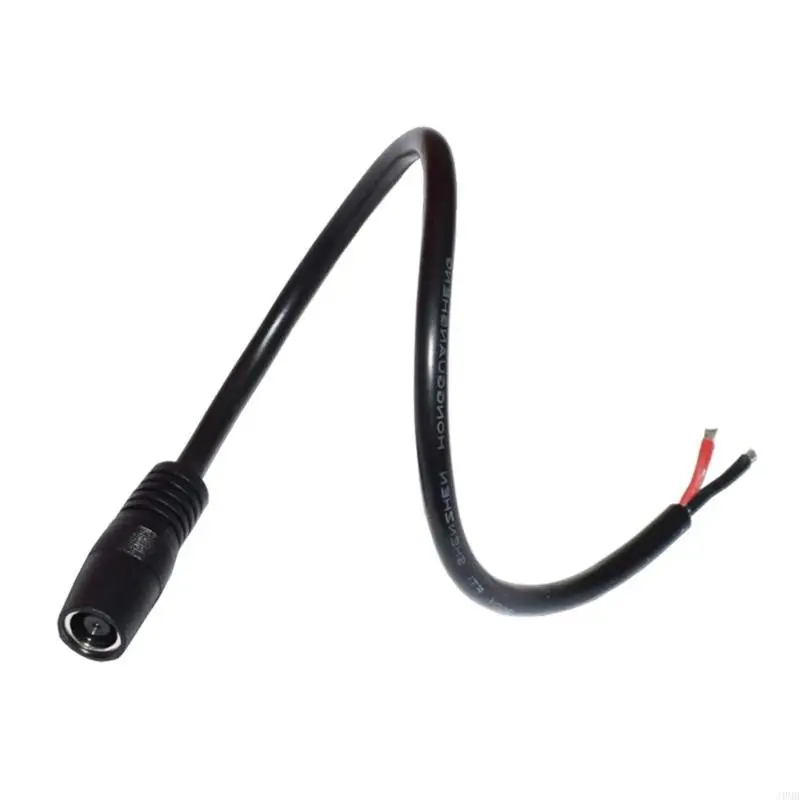 J0MB 30cm DC7.9mmx0.9mm Power Supply Cable 7909 Female Connector to Bare End 16AWG for Solar Cell and Electronics Black