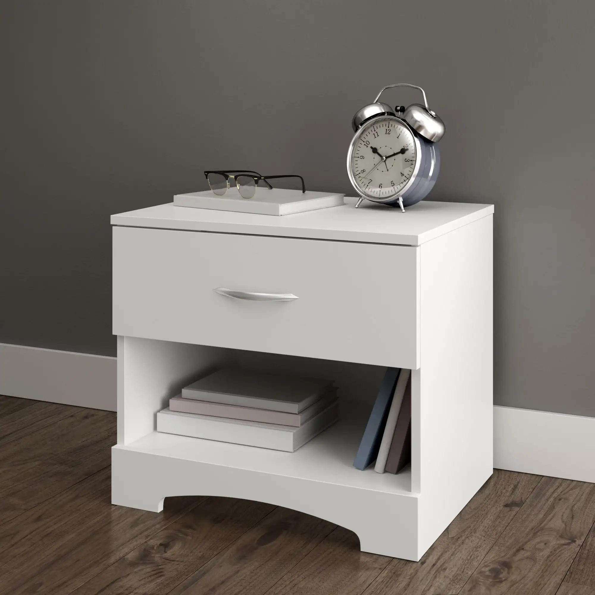 

Step One 1-Drawer Nightstand - End Table with Storage White