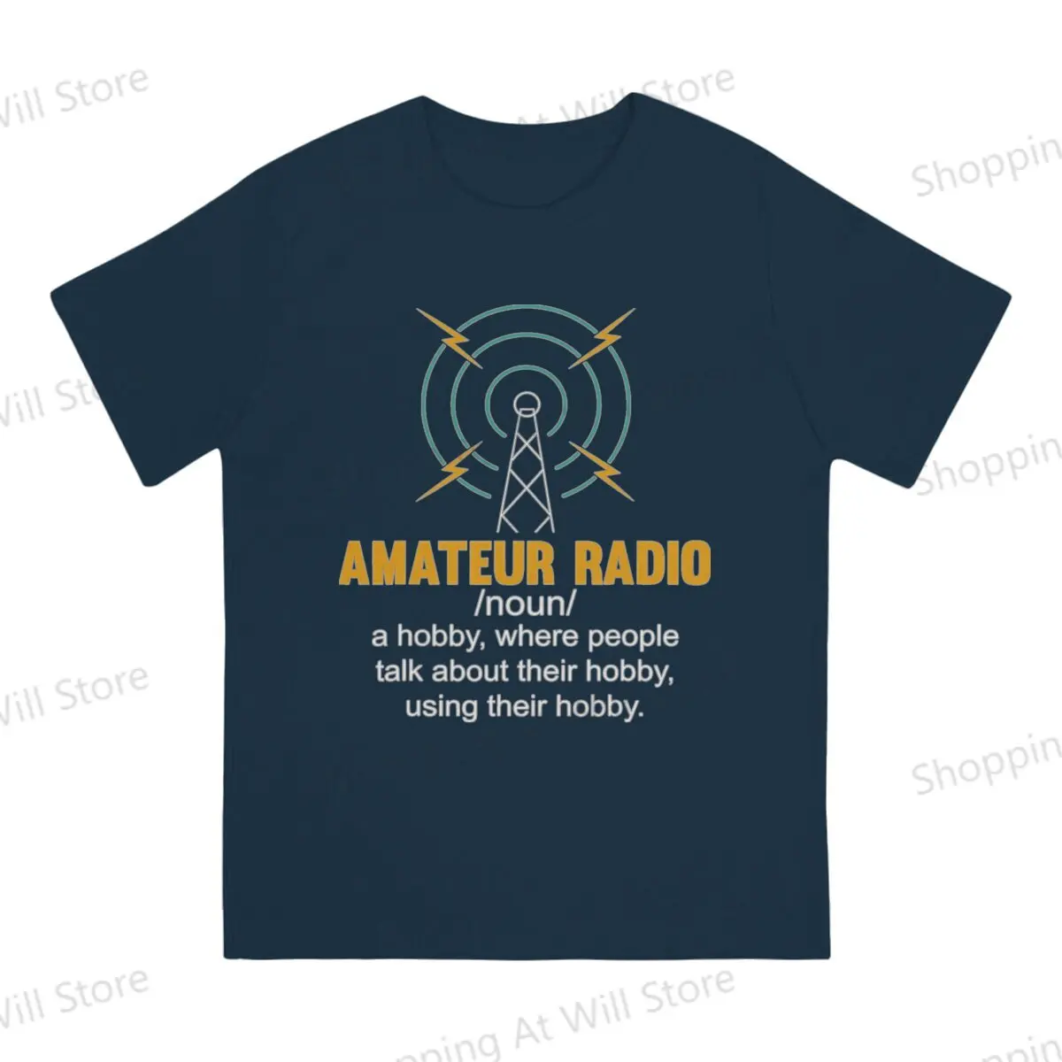 100% Cotton Amateur Radio Definition Funny T-Shirt - Unisex O-Neck Short Sleeve