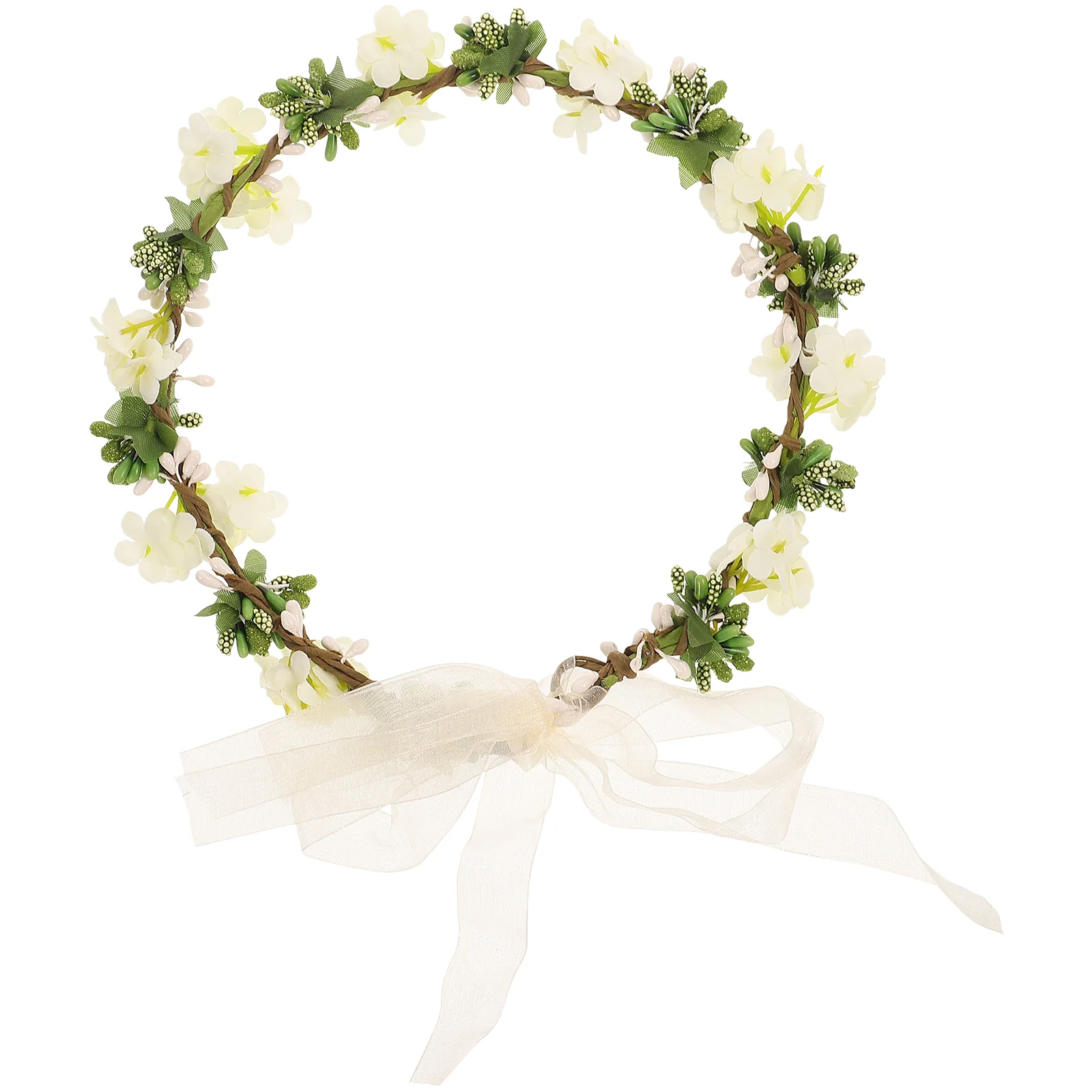 Wedding Hair Accessories for Women Accessory Flower Crown Tie Bridal Hairband Headgear