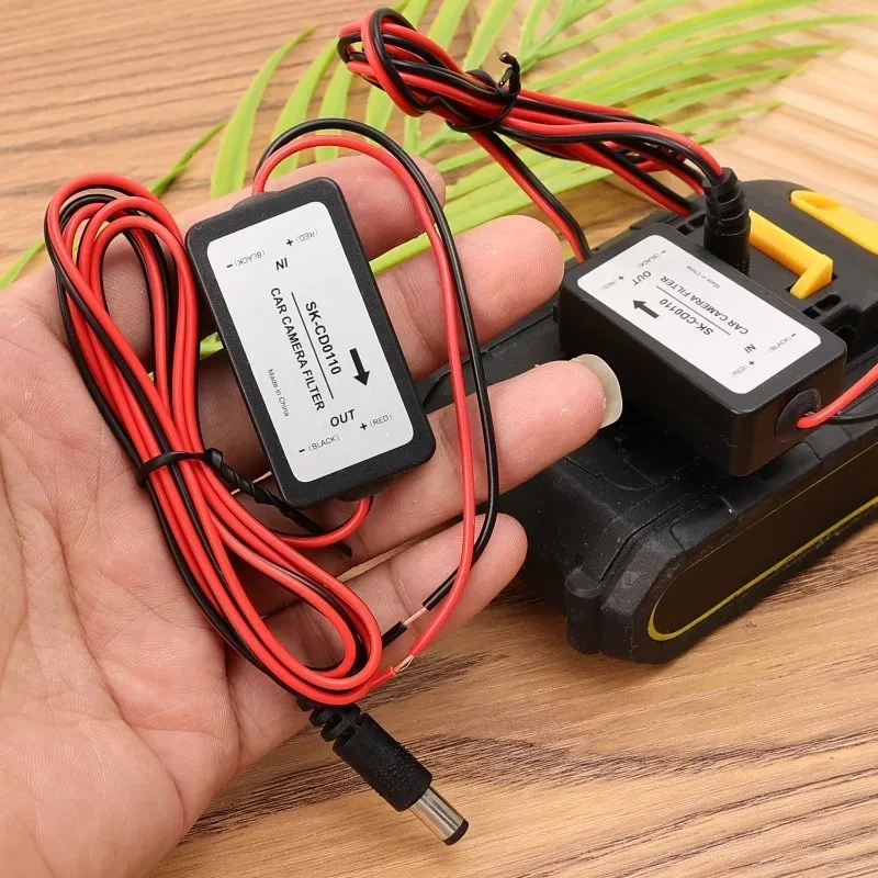 Direct Insertion Rectifier DC 12V Power Car Rear View Camera Power Relay Capacitor Auto Filter Relay Capacitor Filter Connector