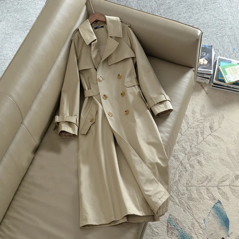 

New Outerwear Chic Overcoat Trench Coat Women Korean Fashion Longue Clothes Vintage Long Sleeve Jacket Casaco Feminino Chaquetas