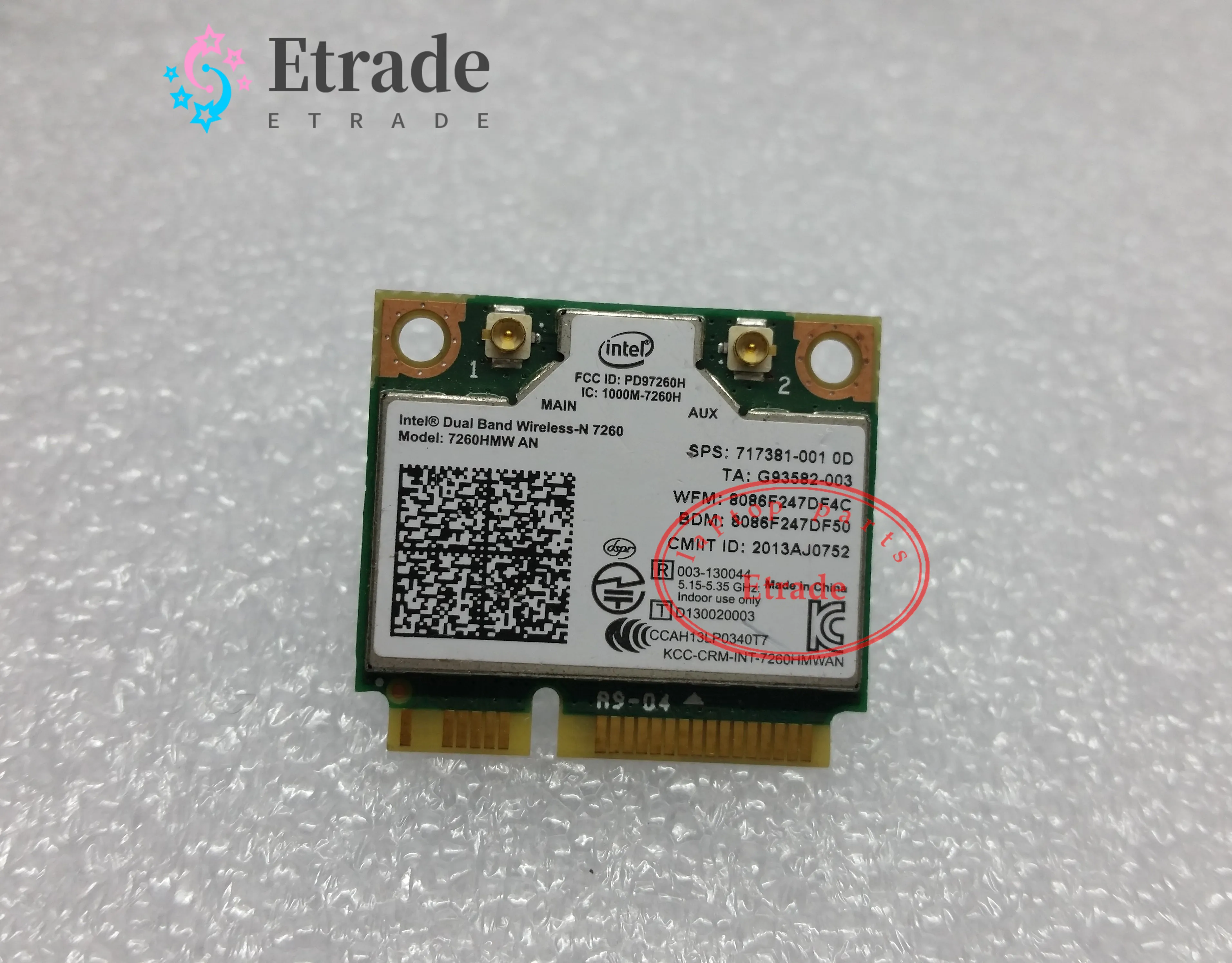Dual Band Wireless-N 7260 7260An 802.11Abgn + Bt4.0 Adattatore Wlan Per Hp Zbook 14 15 Series 717381-001