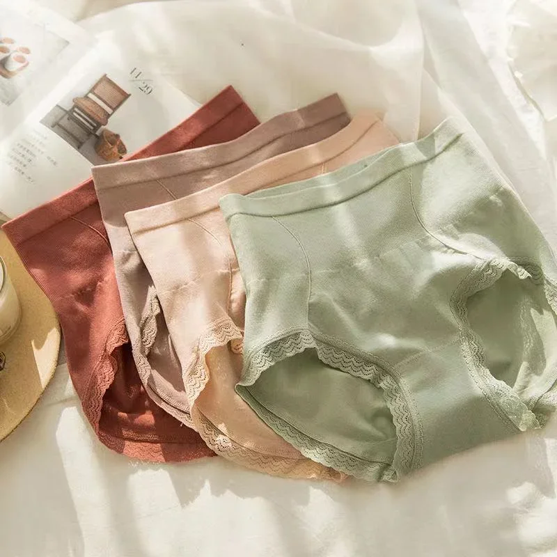 

New High Waist Underwear Women's Pure Cotton Range Abdominal and Hip Lifting Waist Strapping Seamless Comfortable
