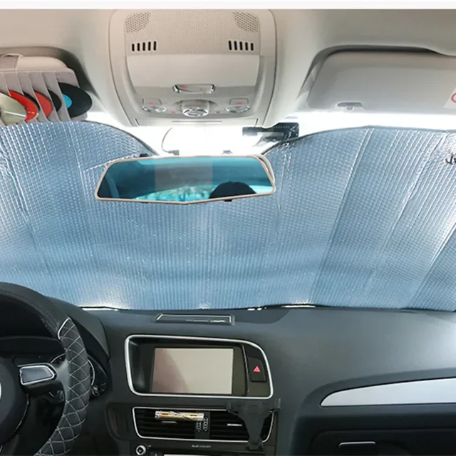 Car Reflective  Windscreen Sun Shade 70cmx140cm  Foldable Sunshade UV Blind Visor Silver Foil Anti UV Reflector Car-Styling 5