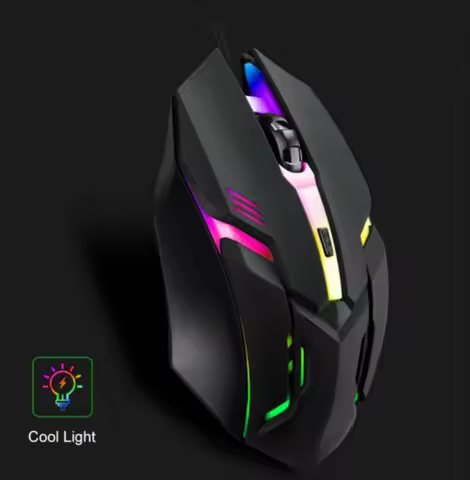 Ergonomic Wired Gaming Mouse with Adjustable DPI and Optical Sensor