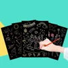 Magic Rainbow Color Scratch Art Painting Paper Card Kit Cartoon Drawing Board Coloring Books for Kids DIY Educational Toys Gifts 4
