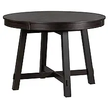 Description Picture 5 of item5-Piece Round Dining Table, Upholstered Chair Set, Round Dining Table with Shelf, Wood Dinings Table Set for Family Dinings Area