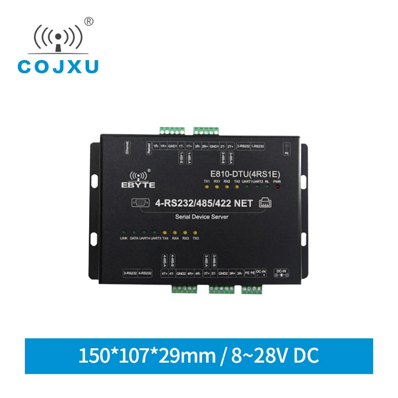 E810-DTU(4RS1E)  Ethernet Serial Port Server RS422 RS485 RS232 4 Channel 32bit Processor Modbus RTU UDP TCP DataTransceiver rs232 rs485 to ethernet rtu rj45 udp tcp modbus data transceiver web page e810 dtu 4rs1e industrial modbus converter modem