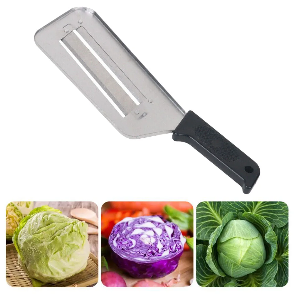  Cabbage Chopper Shredder, 2 Pack Cabbage Cutter Knife Kitchen  Slicer Sauerkraut Cutter Coleslaw Grater, Sharp Stainless Steel Blades,  Black & Red Handle: Home & Kitchen