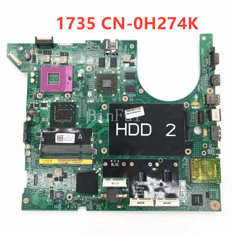 Высококачественная материнская плата для ноутбука Dell Studio 1735 модель bl0h274k H274K DDR3 100%