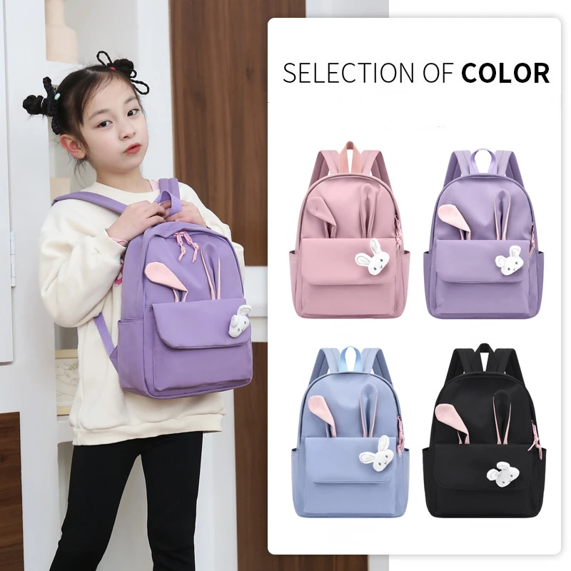 

Children's Backpack Cute Bunny Backpacks for Children School Bags for Girls Kids Backpack Kindergarten Baby Bag with Ears