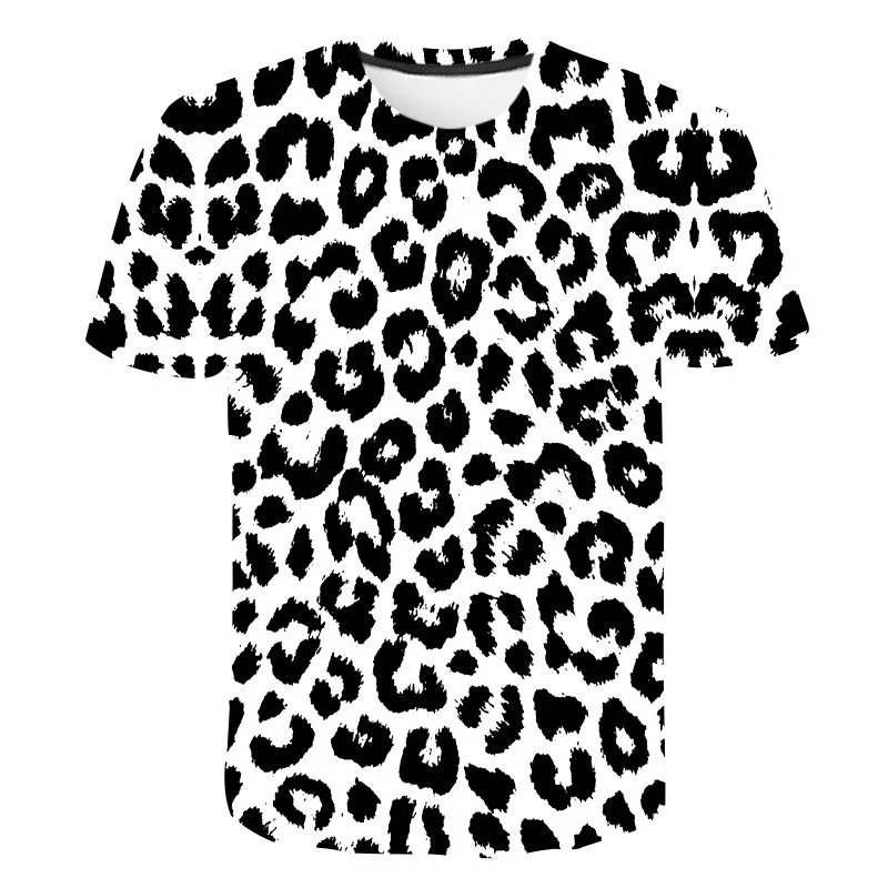 Black and White Leopard Print 3D Printed T shirt Men s Fashionable black-and-white-leopard-print-3d-printed-t-shirt-men-s-fashionable