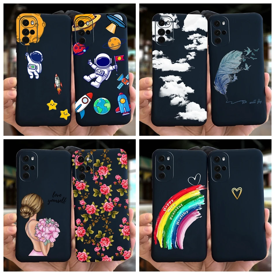 Per Motorola Moto G22 4G Custodia Per Telefono Bella Custodia In Silicone Nero Stampato Tpu Per Motorola Moto G22 G 22 Xt2231-2 Custodie Morbide