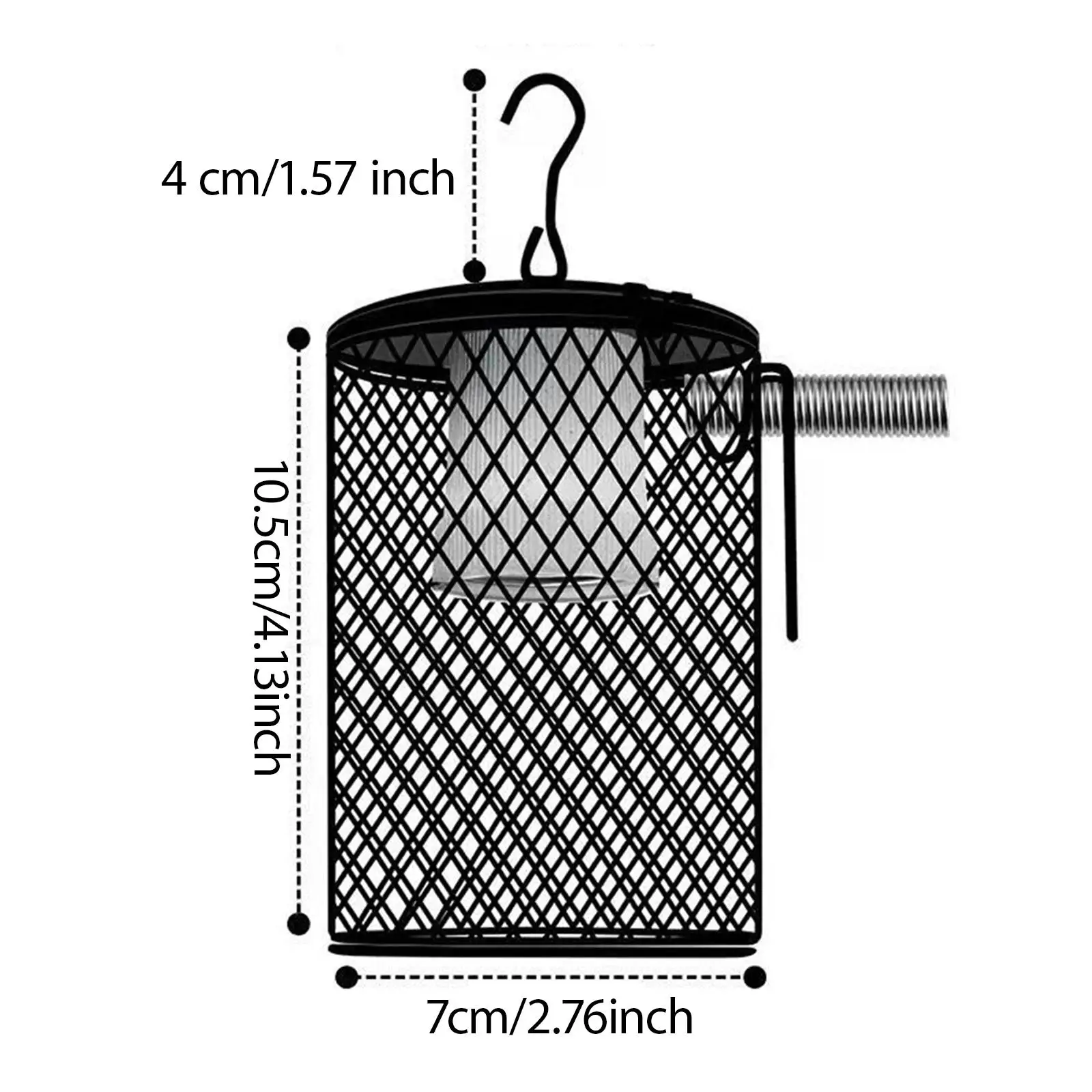 Reptile Heat Lamp Guard, Heater Light Cover Winter Supplies Heating Light Mesh Cage for Snake,