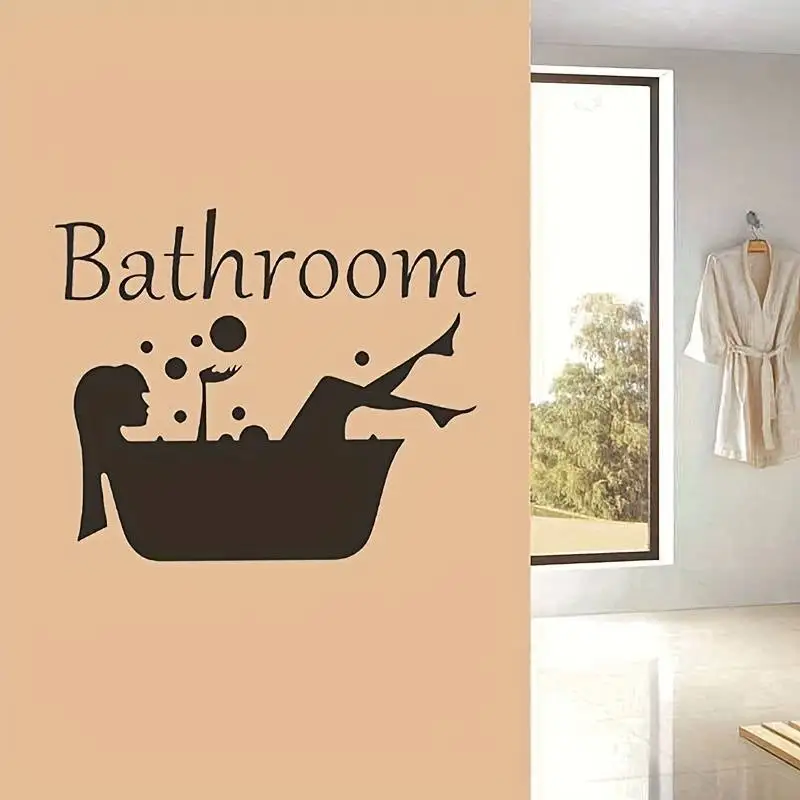 Door Wallpaper Stickers Bathroom Decal Removable Art Vinyl Mural Home Room Decor Wall Stickers DIY