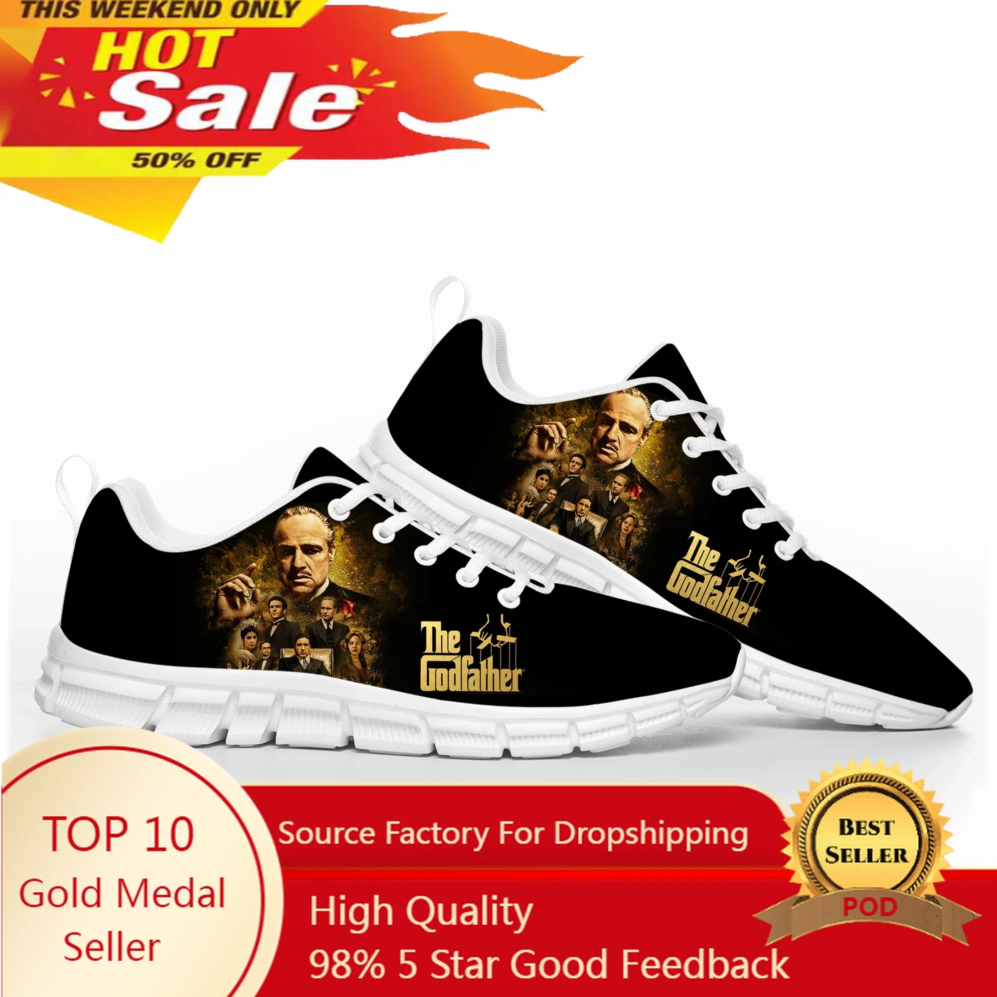 

The Godfather Trilogy Sports Shoes Mens Womens Teenager Kids Children Sneakers Custom High Quality Couple Casual White Shoe