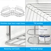 Stainless Steel Triangular Holder Shelf Wall Mounted Adhesive Shampoo Shower Storage Rack Kitchen Bathroom Organizer 4