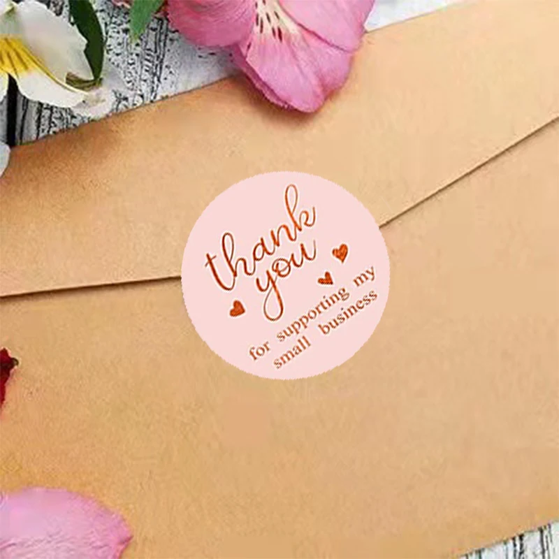 Envelope Stickers Thank You Stickers for Gift Packaging Envelope Sealing Labels Sticker Valentine's Day Wedding Baking Sticker Business Supplies