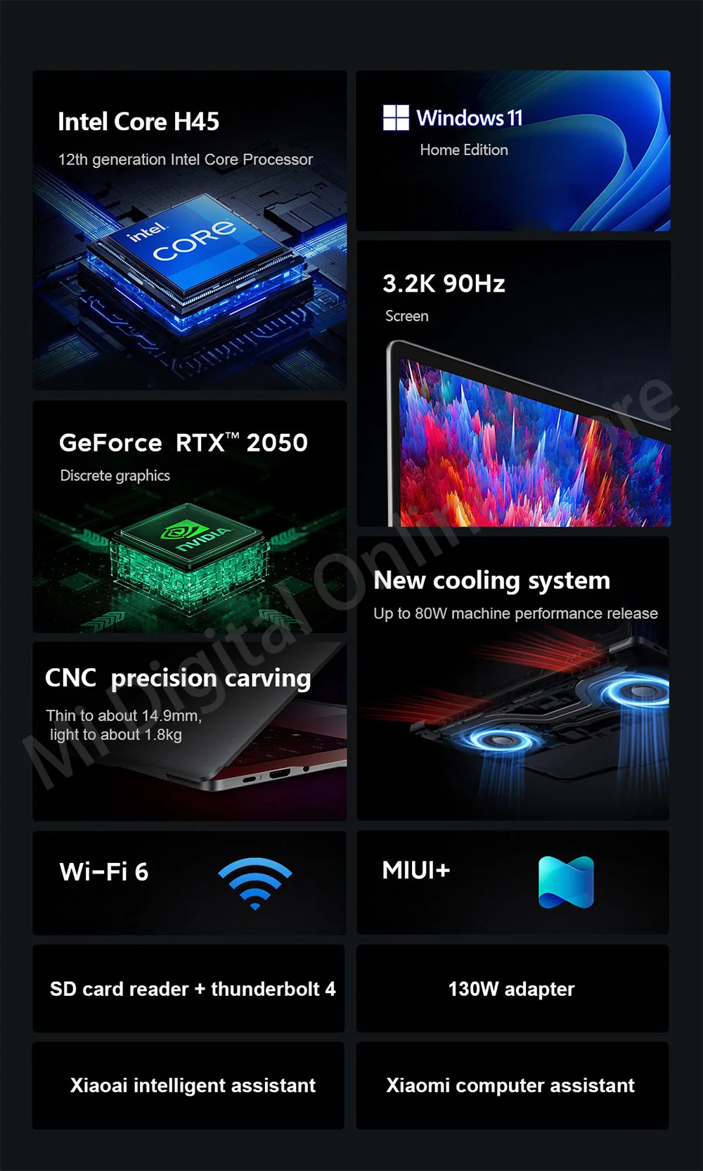 Xiaomi RedmiBook Pro 15 (2022) Laptop: Intel i7-12650H/i5-12450H, RTX 2050, 16GB/32GB RAM, 512GB/1TB SSD, 3.2K 90Hz 15.6-Inch Mi Notebook. Description Image.This Product Can Be Found With The Tag Names Laptop xiaomi redmibook 15, Xiaomi mi notebook pro 156 i7, Xiaomi red mi notebook i7, Xiaomi redmibook pro 15 2022