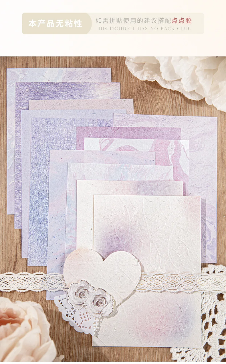 23. Blätter Farbgradation, errötendes Material, Papier, dekorativer Tagebuchplaner, handgefertigtes Scrapbooking-Zubehör – Detail 12