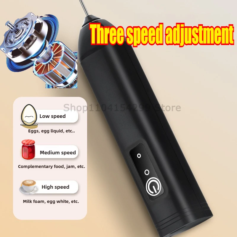 Electric Milk Frother  Handheld Mixer - Portable Coffee Blender Tool