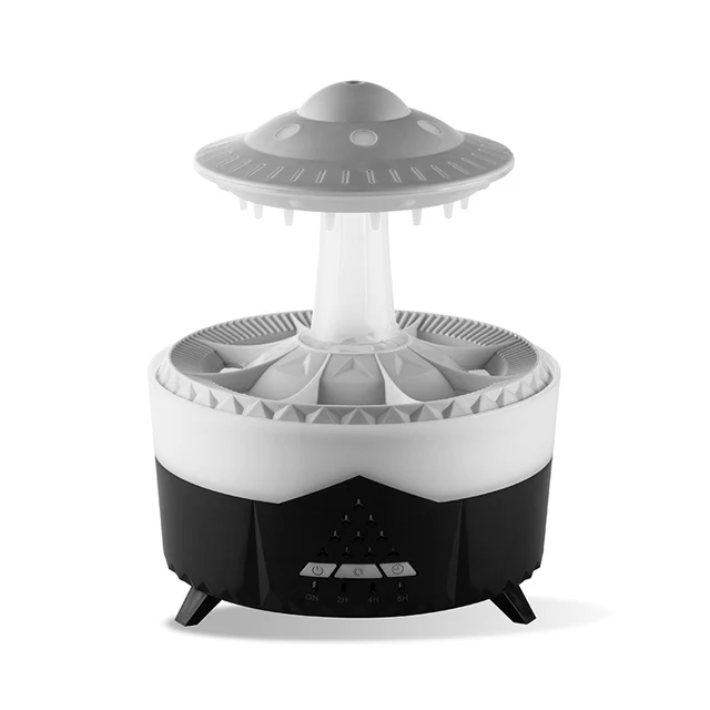 350ml Aroma Air Humidifier Mini Usb Remote Control Raindrop Colorful Light Aromatherapy Room Rain Cloud Aroma Oil  Diffuser 7