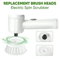 Electric Spin Scrubber Cordless Spin Scrubber with 5 Replaceable Brush Heads Electric Cleaning Brush Cleaning Tools 3